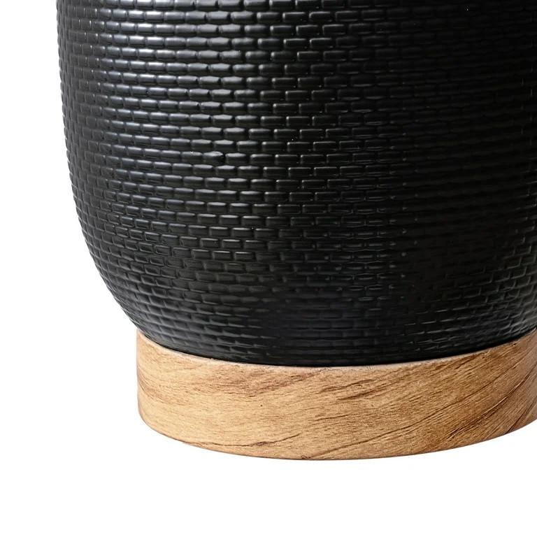 Better Homes and Gardens 8 inch Channing Woven Black Ceramic Planter - Walmart.com | Walmart (US)