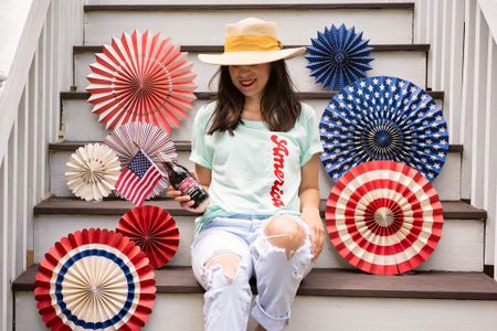Fourth of July photoshoots are made easier with this prop . We not only decorate with these fun party fans, but we also use them for easy patriotic backdrops.

#LTKSeasonal #LTKfamily #LTKstyletip