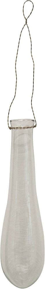 Creative Co-Op Hanging Glass Wire Hanger Vase, 1 Count (Pack of 1), Clear | Amazon (US)