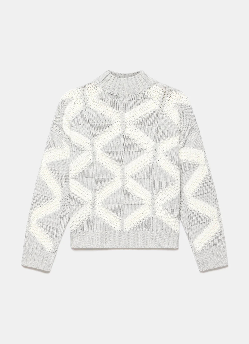 Grey Sequin Cotton Blend Jumper | Mint Velvet