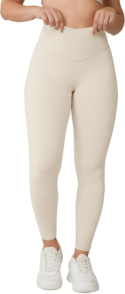 Hugcurve No Front Seam High Waisted Workout Leggings for Women Buttery Soft Yoga Pants Gym Athlet... | Amazon (US)