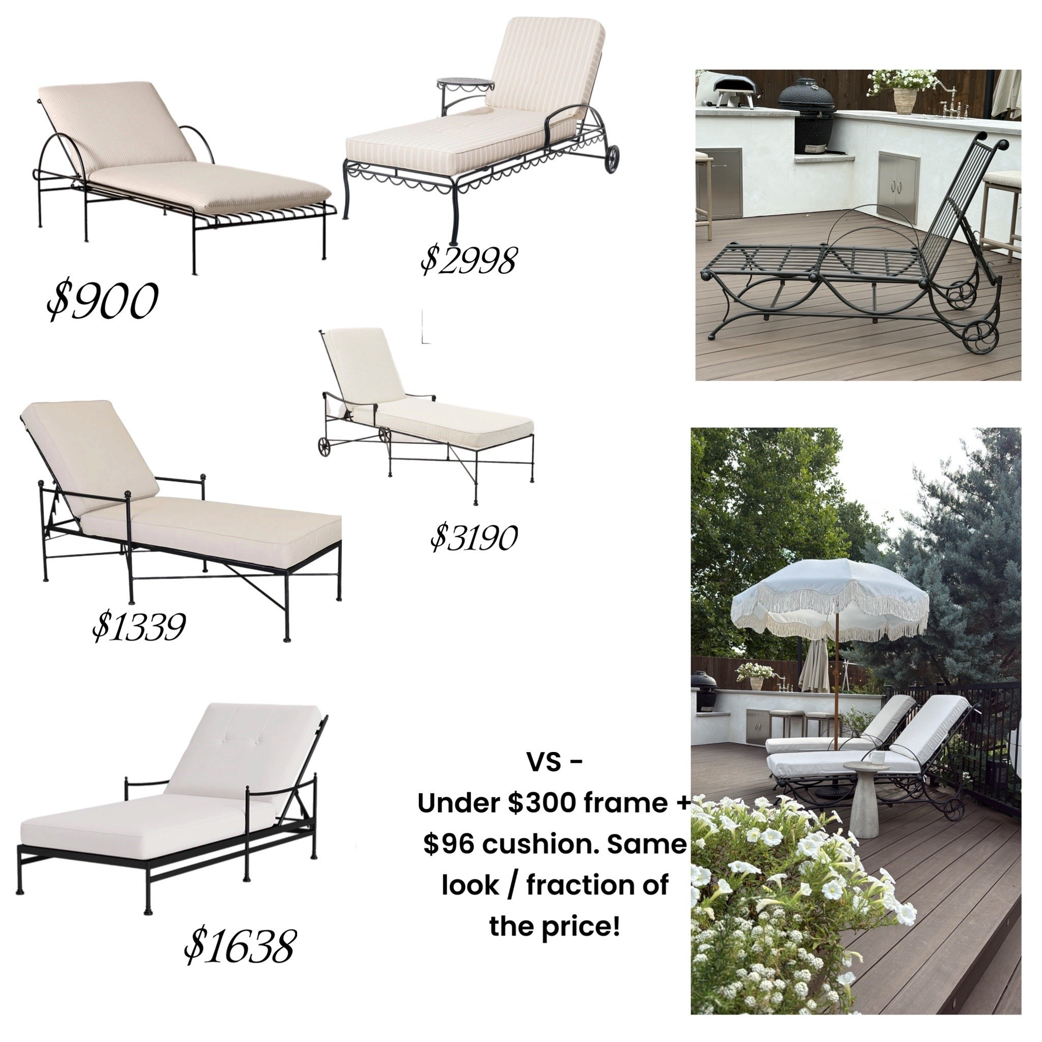 This was the look I was going for with my pool lounge area. I saved so much money ordered the frames on Wayfair and cushions on Amazon to recreate this European inspired chaise lounge for my deck!

#LTKHome #LTKSeasonal #LTKSwim