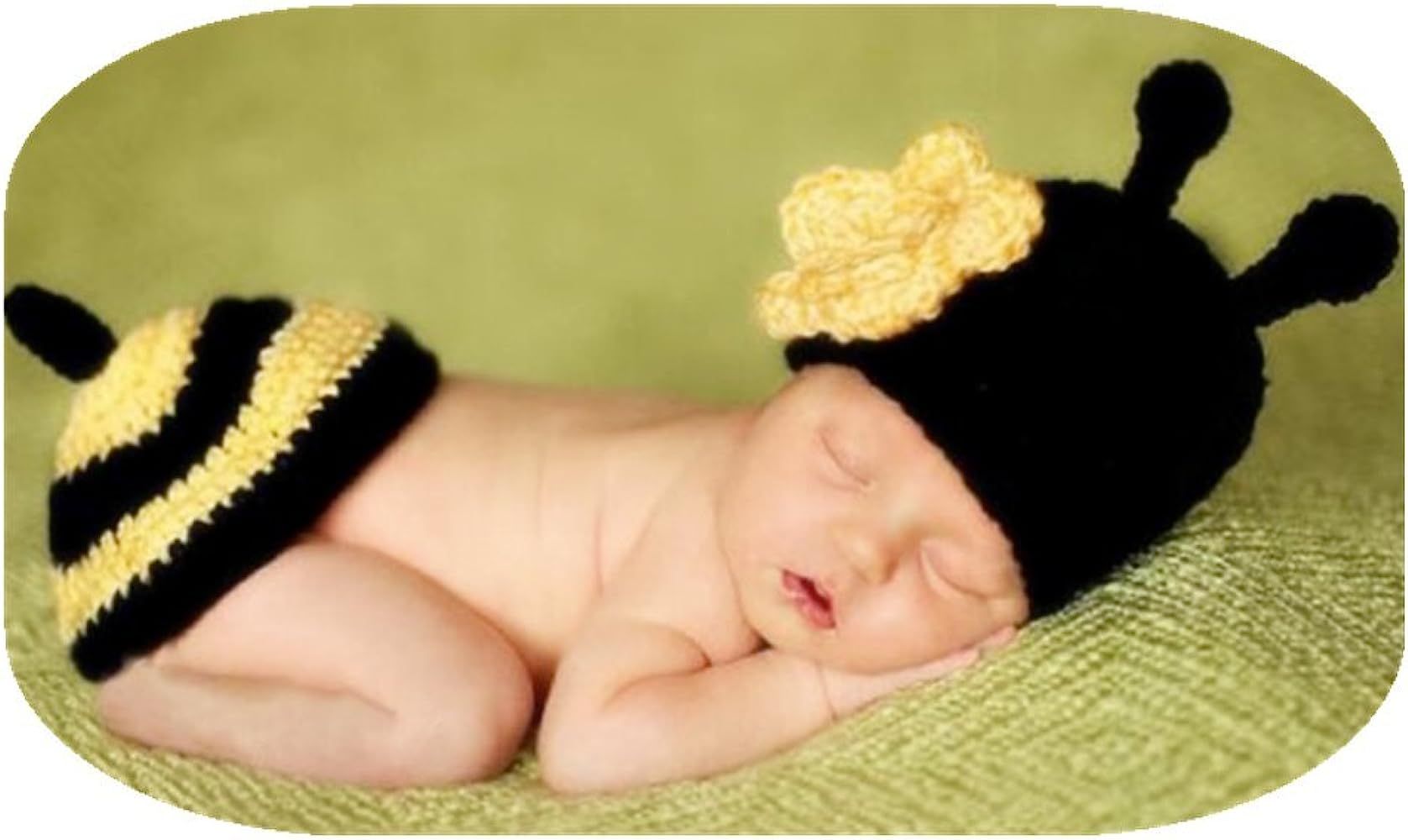 Baby Photography Props Girl Boy Photo Shoot Outfits Newborn Crochet Costume Infant Knitted Bee Hat P | Amazon (US)