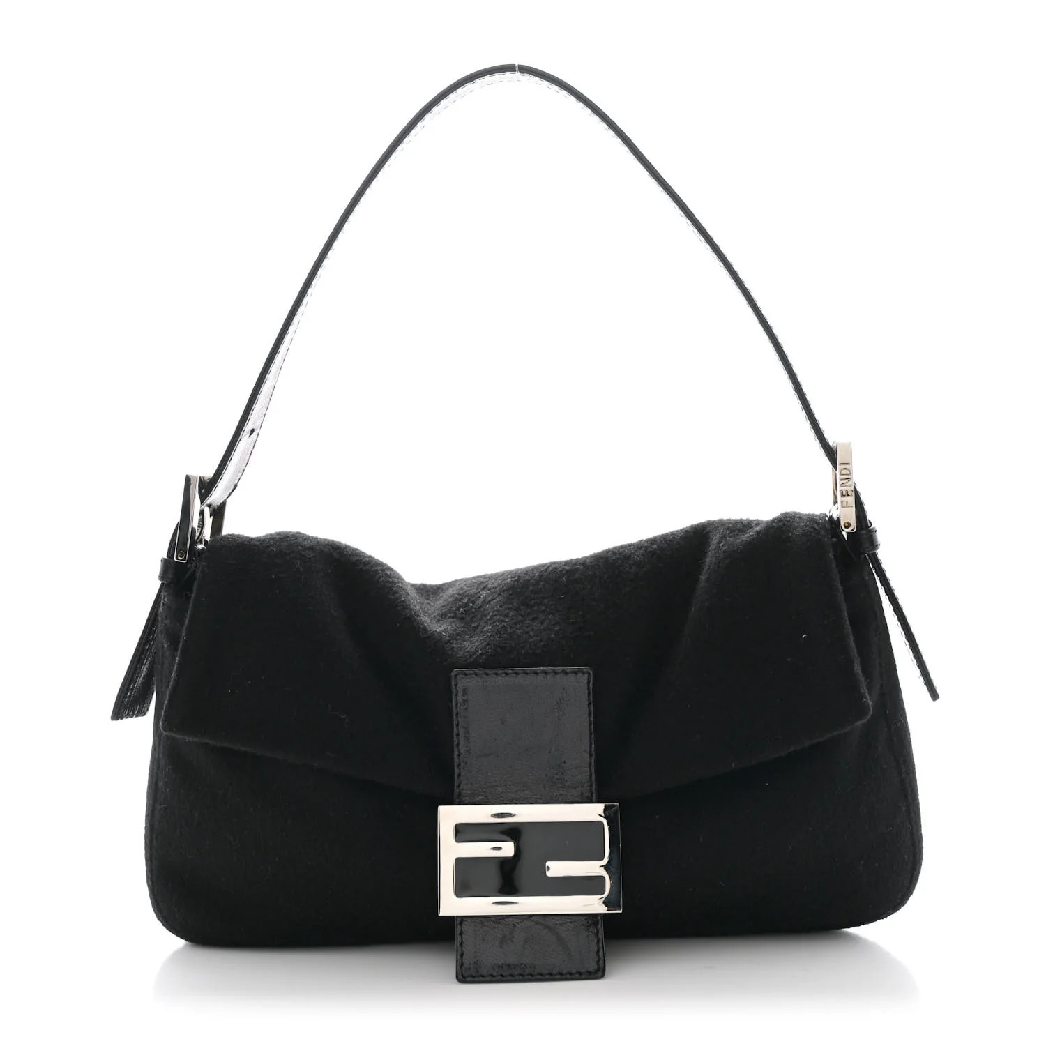 Fendi Cashmere Baguette Black 1753932 | FASHIONPHILE (US)