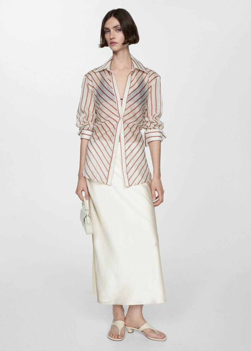 Midi satin skirt -  Women | Mango United Kingdom | MANGO (UK)