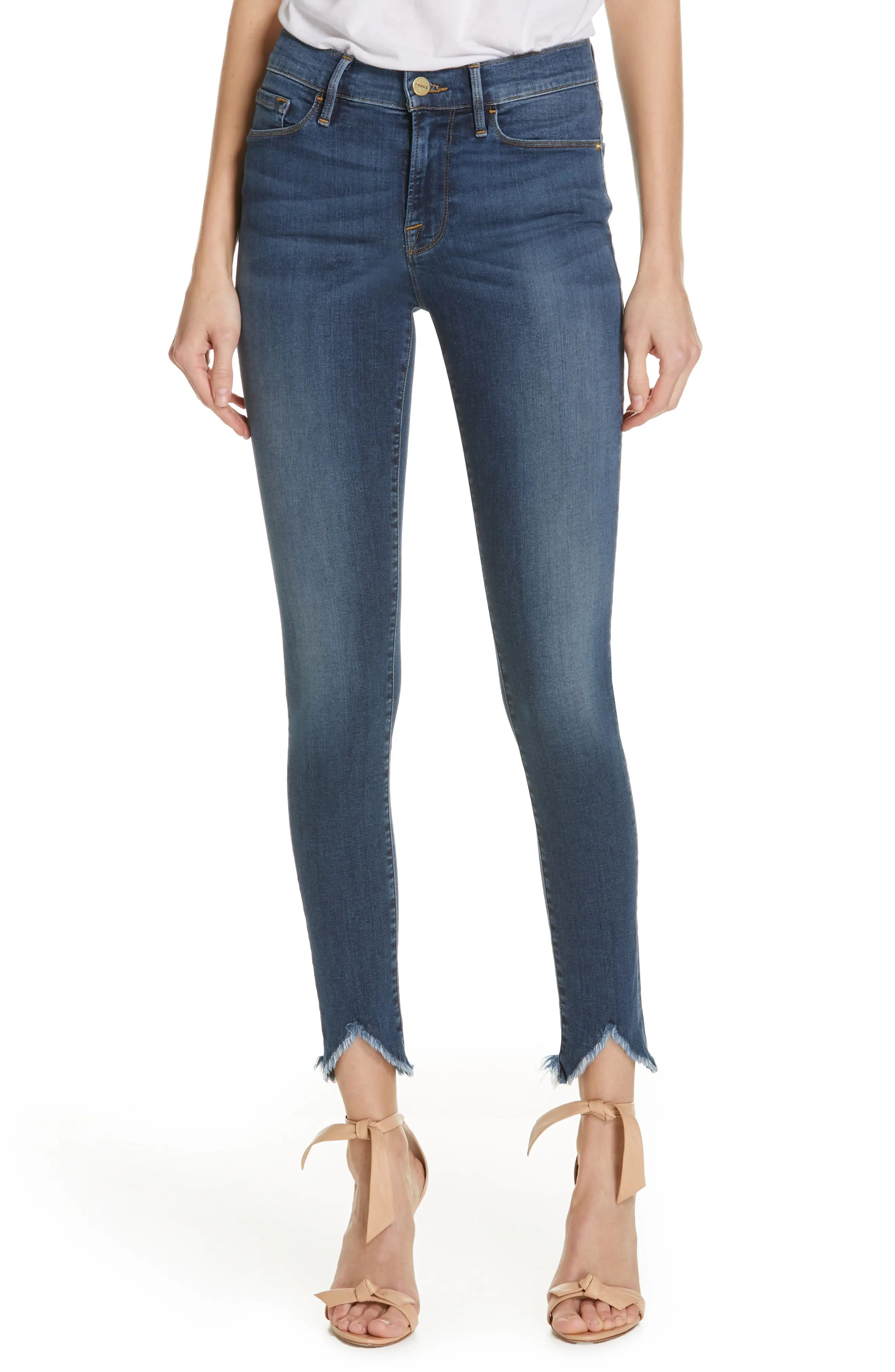 Le High Triangle Hem Skinny Jeans | Nordstrom