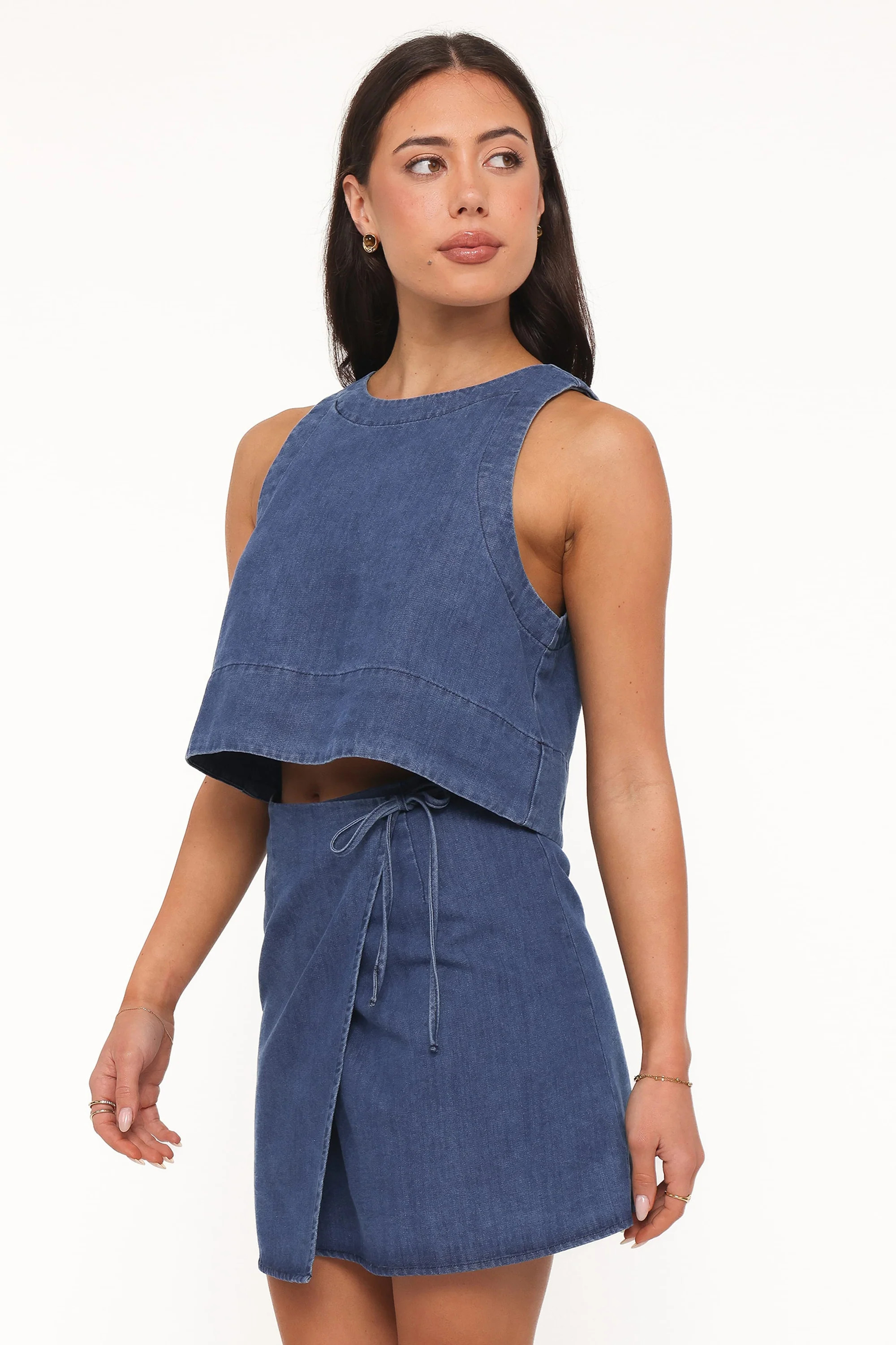 Siena Top - Medium Wash Denim | Petal & Pup (US)