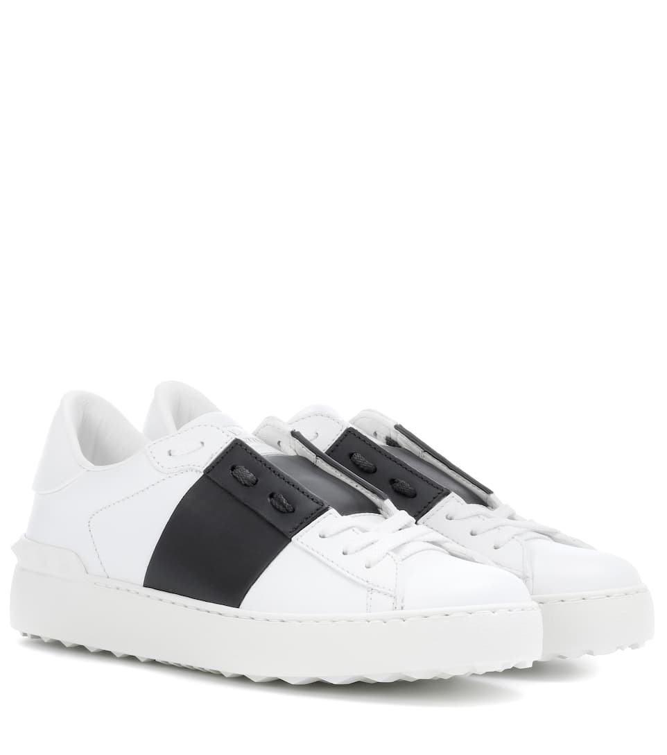 Valentino Garavani Open leather sneakers | Mytheresa (US/CA)
