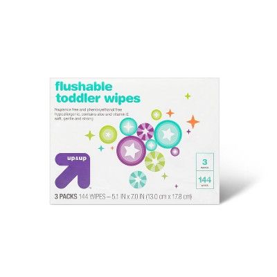 Fragrance-Free Flushable Toddler Wipes - up & up™ (Select Count) | Target