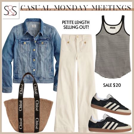 A striped tank (on major sale!) with ivory jeans is a great outfit for spring into summer! Dress down with these adidas samba sneakers!

#LTKSaleAlert #LTKU #LTKSeasonal