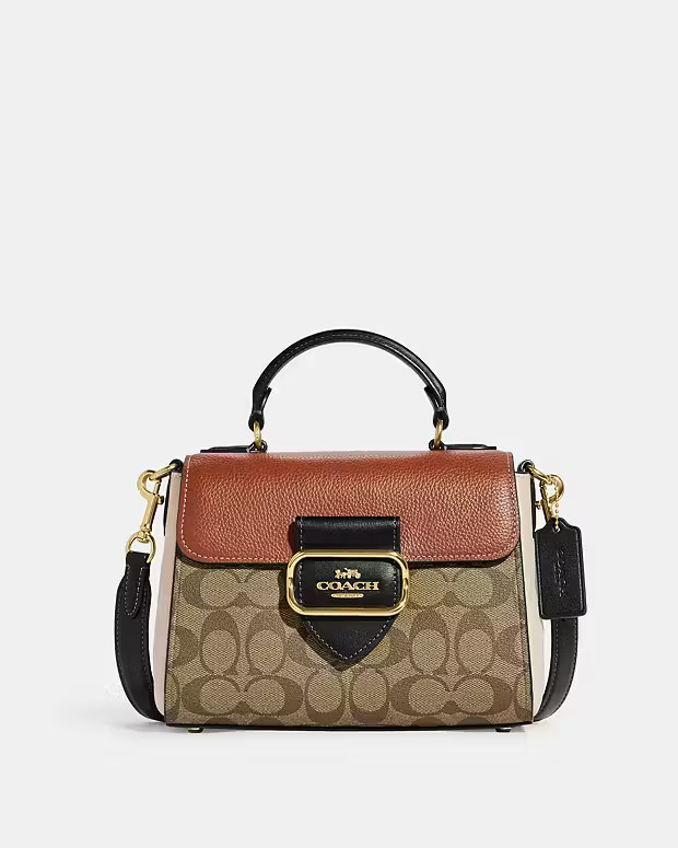 Morgan Top Handle Satchel In Colorblock Signature Canvas | Coach Outlet US