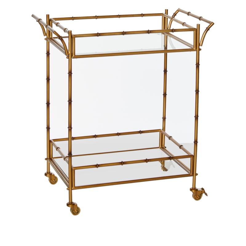 exclusive!

                august & leo Bamboo Bar Cart with Glass Shelves | HSN