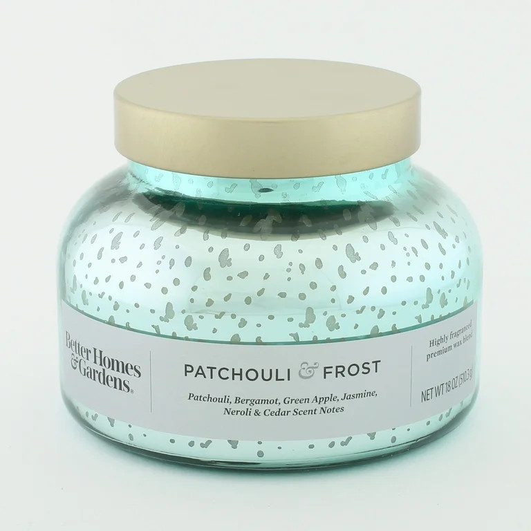 Better Homes & Gardens 18oz Patchouli & Frost Mercury 2-Wick Jar Candle - Walmart.com | Walmart (US)