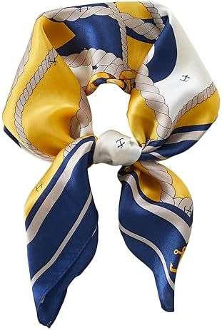 100% Mulberry Silk Square Scarf 27''x27'' Neck Scarf Hair Scarf Headscarf Bandanas for Women | Amazon (US)