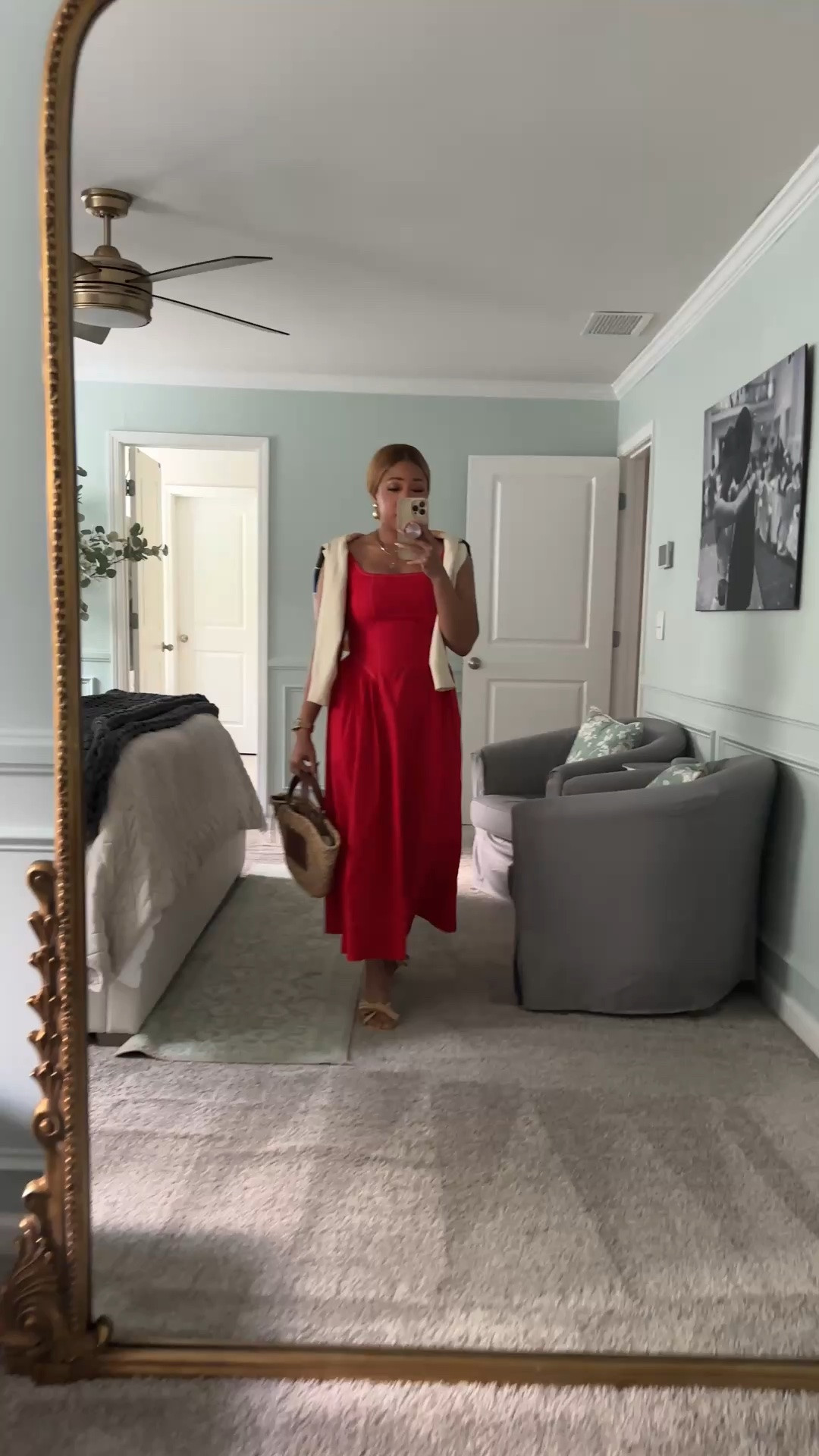 Dinner date night look. This red dress was $40. Sold out in my size but found some good dupes to the dress and the bag.

#LTKootd #LTKOver40