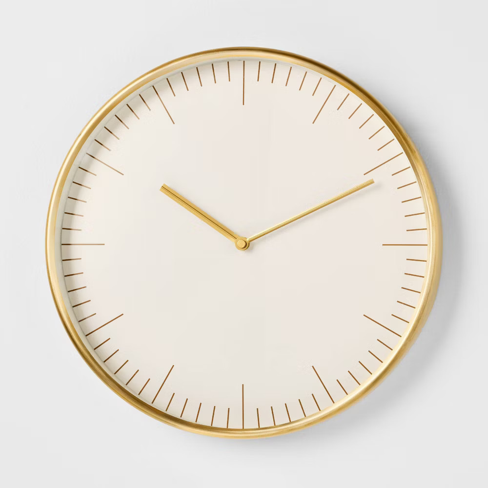 16" Metal Bronze Wall Clock - Threshold designed with Studio McGee | eBay US