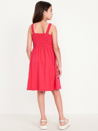 Fit & Flare Sleeveless Smocked Dress for Girls | Old Navy (US)