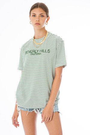 Beverly Hills Striped Tee | EllandEmm