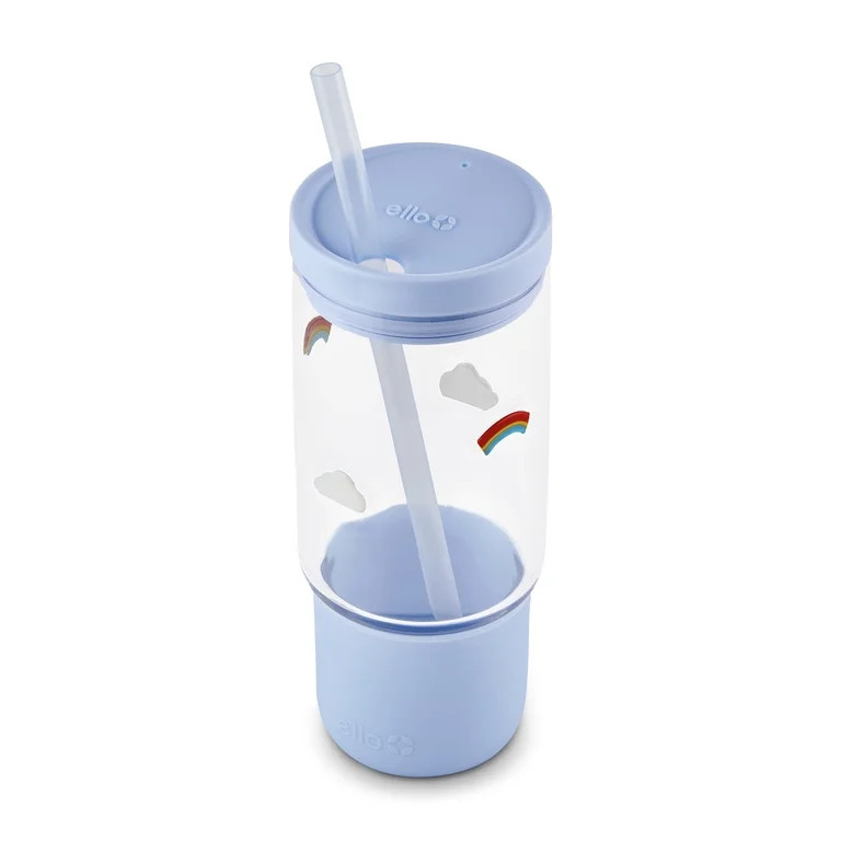 Ello Charmed 18oz Glass Tumbler with Lid and Straw | Walmart (US)