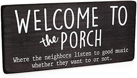 Welcome to Our Porch Signs for Front Porch Decor Farmhouse - Back Door Porch Sign - Modern Rustic... | Amazon (US)