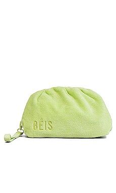 BEIS The Terry Cosmetic Clutch in Lime from Revolve.com | Revolve Clothing (Global)