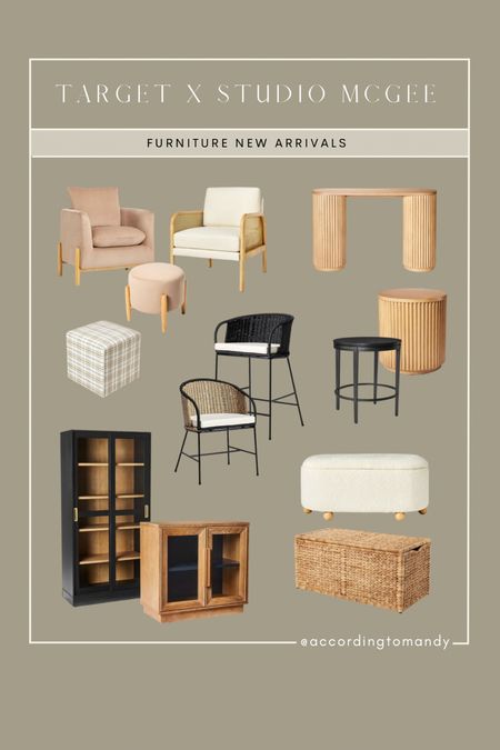 NEW Target x Studio McGee - LAUNCHES 6/25!

Furniture, target, budget friendly furniture. Home decor, console table, accent chairs, dining chair, bench, ottoman, cabinet, end table, side table, display cabinet 

#LTKFind #LTKSeasonal #LTKhome