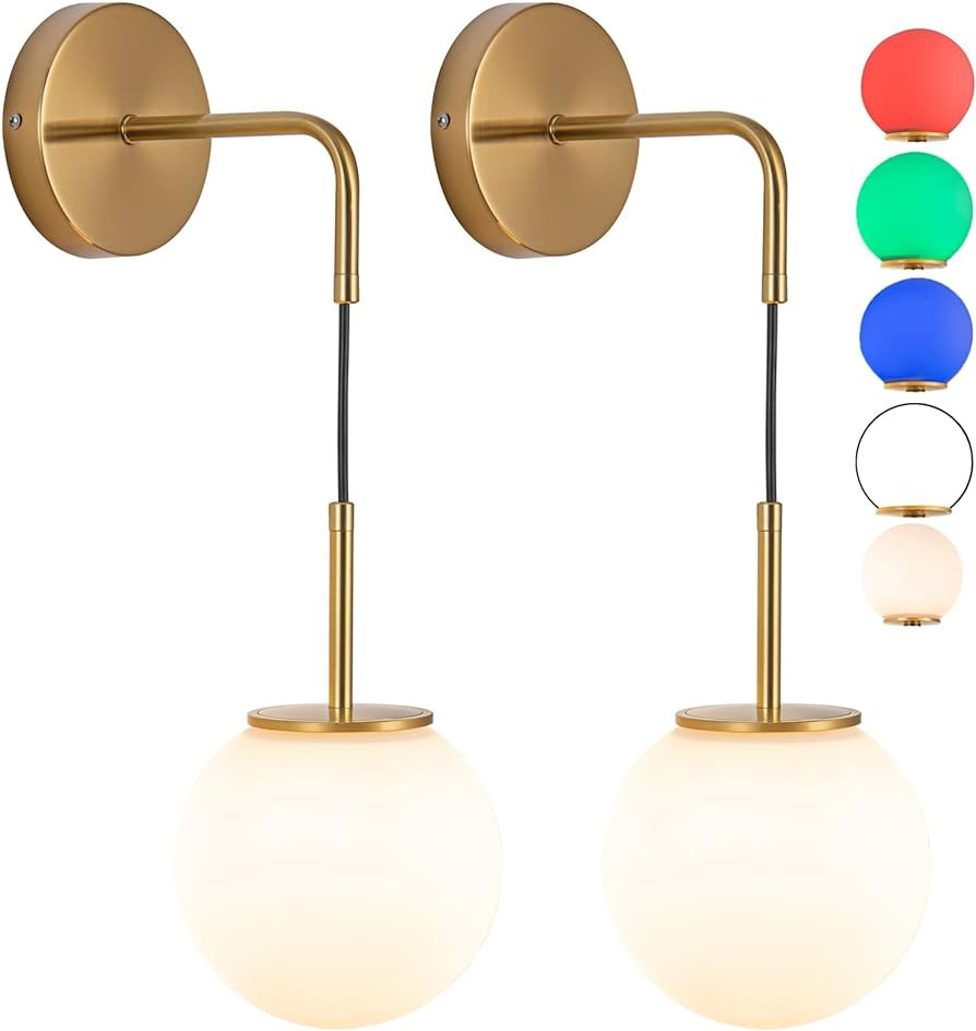 Battery Operated Gooseneck Wall Light Bend Pipe Sconce Adjustable Angle Lighting Fixture，with R... | Amazon (US)