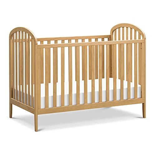 DaVinci Beau 3-in-1 Convertible Baby Crib - GREENGUARD Gold Certified Crib- Convertible Crib to Toddler Bed and Daybed - Baby Bed w/ 4 Adjustable Heights - Wooden Crib - Honey | Amazon (US)