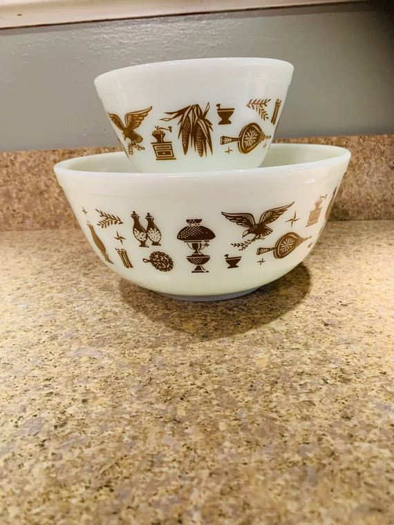 Pyrex Early American Mixing Bowls | Etsy (US)