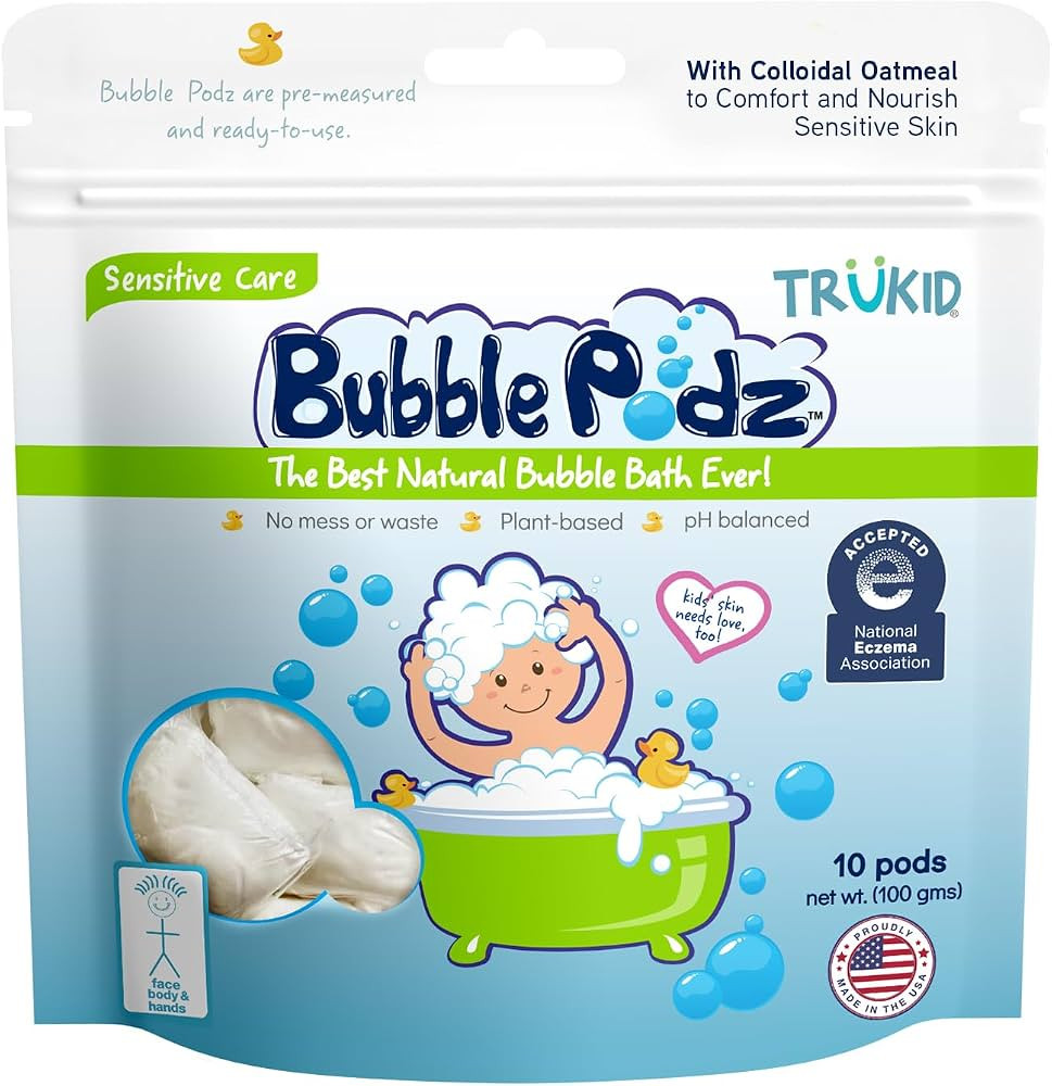 Amazon.com: TruKid Bubble Podz Bubble Bath for Baby & Kids, NEA-Accepted for Eczema, Gentle Refre... | Amazon (US)