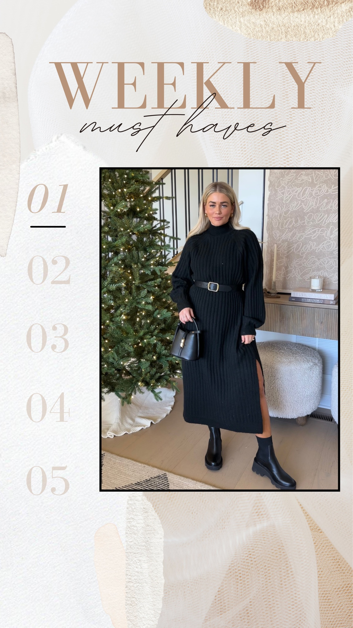 This sweater is so pretty and comfortable🖤The length makes it so unique and I loved it belted to snatch you in! I am wearing a large, they also have it in grey #sweaterdress #sweater #holidayoutfit 

#LTKmidsize #LTKHoliday #LTKstyletip