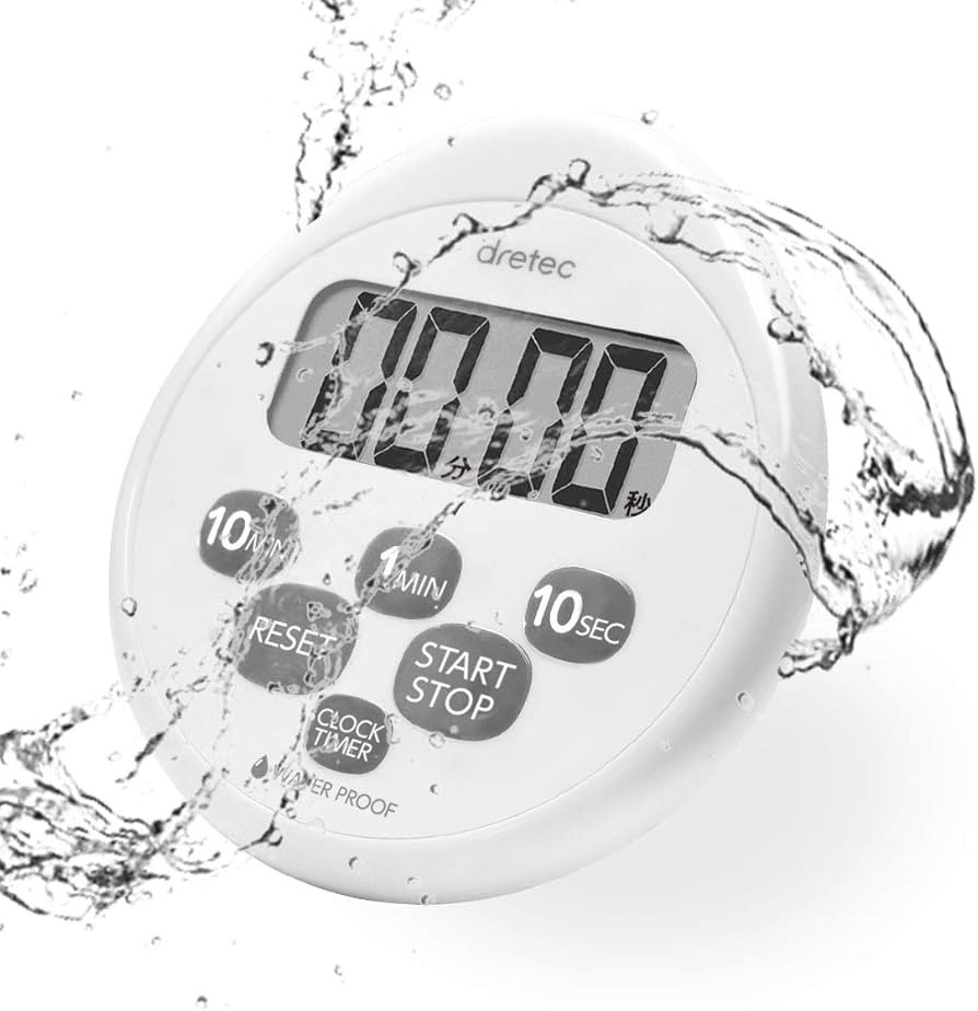 dretec Digital Timer Kitchen Timer Water Proof Shower Timer Shower Clock Bathroom Magnetic Backin... | Amazon (US)