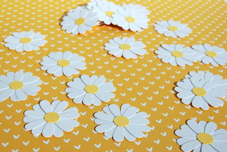 Daisies Table Confetti Spring Flower Confetti Table Scatter 50 | Etsy | Etsy (US)