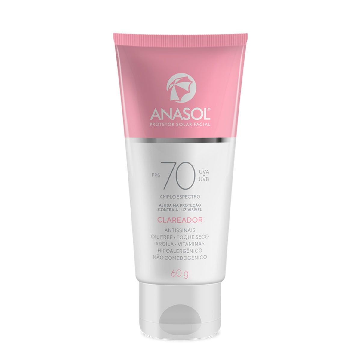 Protetor Solar Facial Anasol Clareador FPS 70 com 60g 60g | DrogaRaia (BR)