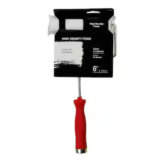 PRIVATE BRAND UNBRANDED 6 in. High-Density Foam Mini Paint Roller with Handle and Roller Cover HD... | The Home Depot
