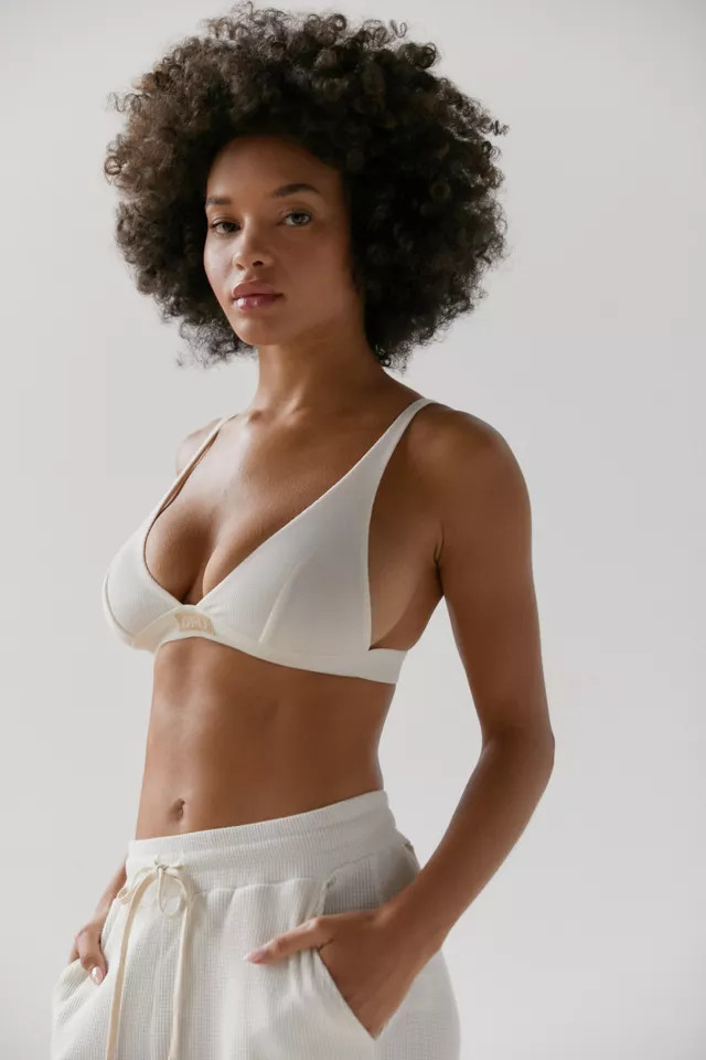 Out From Under Ribbed Cotton Plunge Bralette | Urban Outfitters (US and RoW)