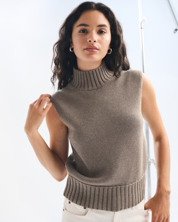 Women's Mockneck Sweater Shell Top | Women's | Abercrombie.com | Abercrombie & Fitch (US)