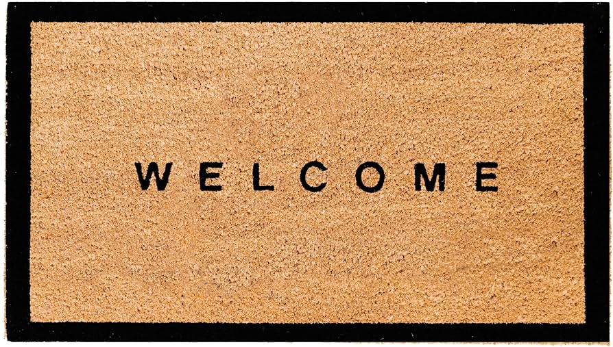 THEODORE MAGNUS Natural Coir Doormat with Non-Slip Backing - 17 x 30 - Outdoor/Indoor - Welcome M... | Amazon (US)
