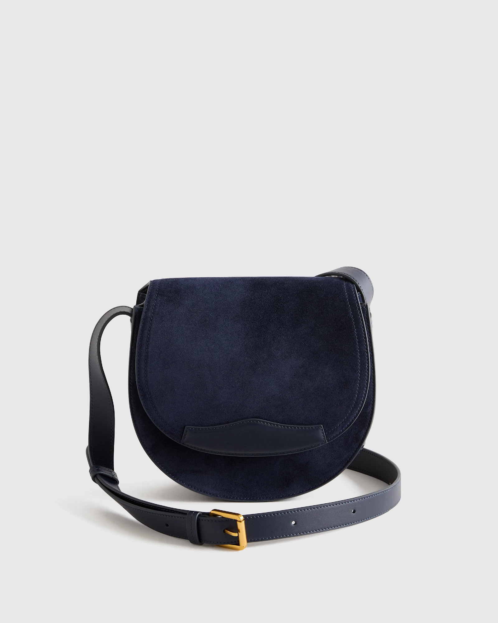 Italian Suede Saddle Bag | Quince