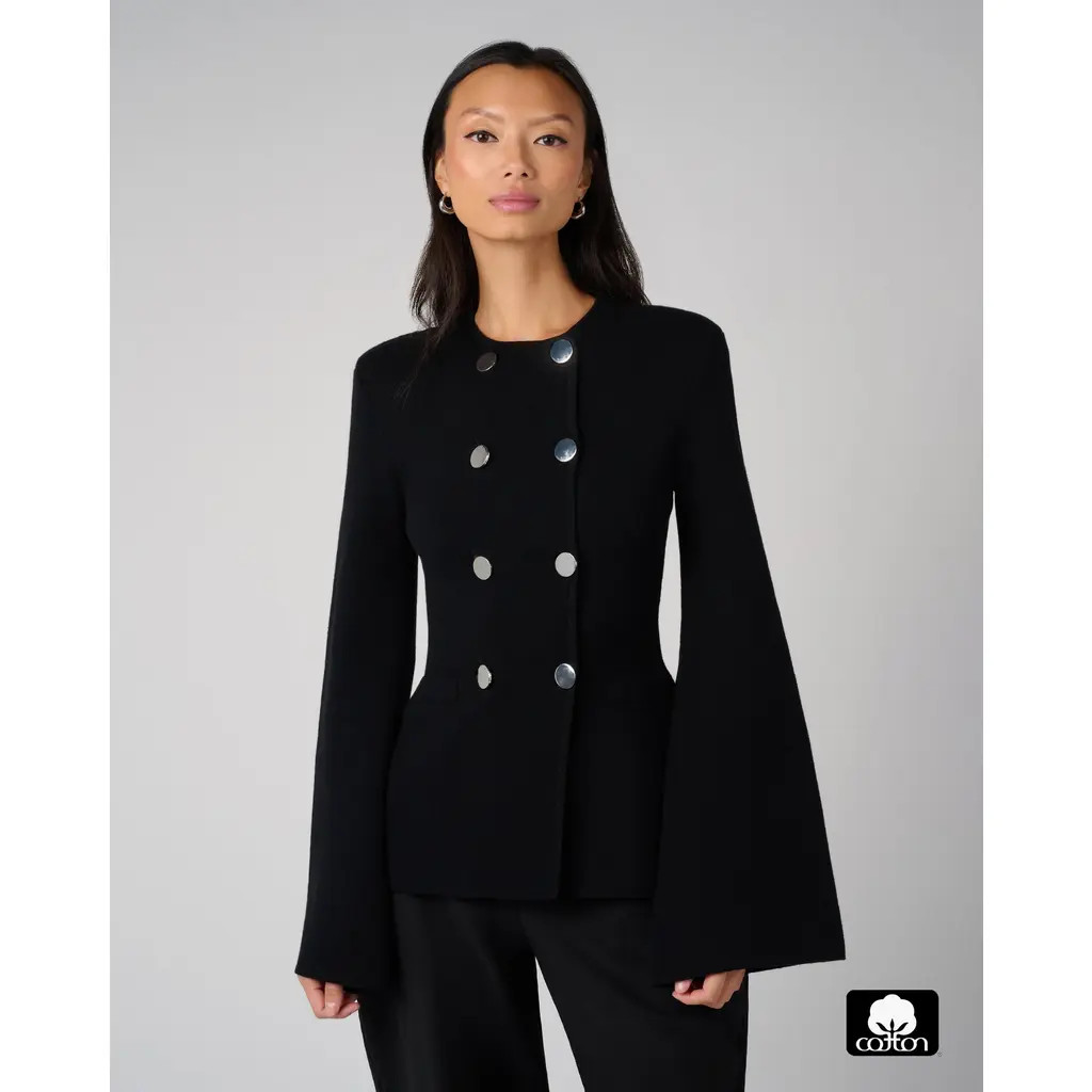 WeWoreWhat Cinched Waist Peplum Sweater in Black at Nordstrom, Size Small | Nordstrom