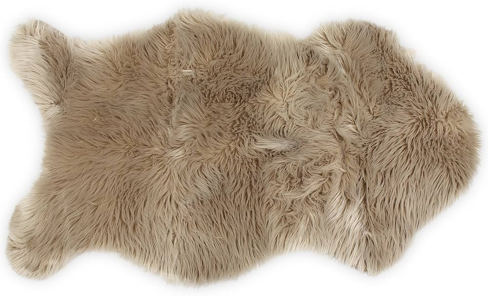 Nouvelle Legende® Faux Fur Sheepskin Premium Rug Single (23 in. X 40 in.) Tan | Amazon (US)