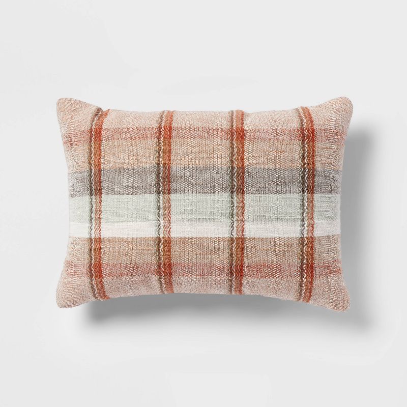 Oblong Woven Plaid Decorative Throw Pillow - Threshold™ | Target