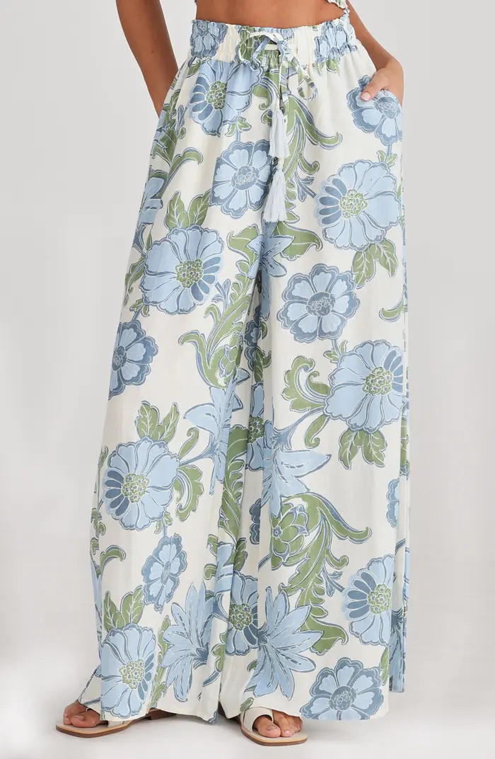 Talisman the Label Freedom Floral Wide Leg Drawstring Pants | Nordstrom | Nordstrom