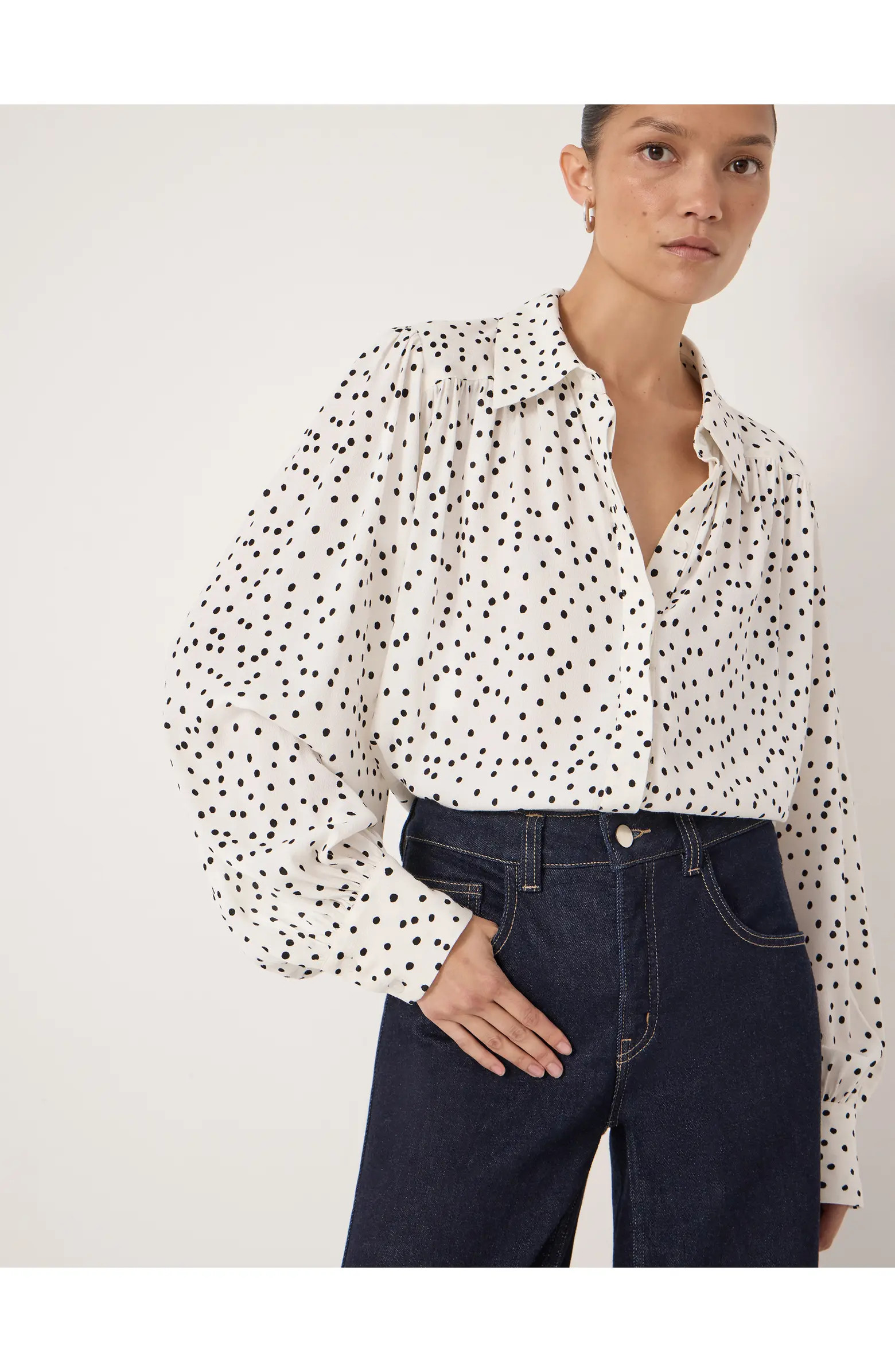 Sigrid Polka Dot Long Sleeve Shirt | Nordstrom