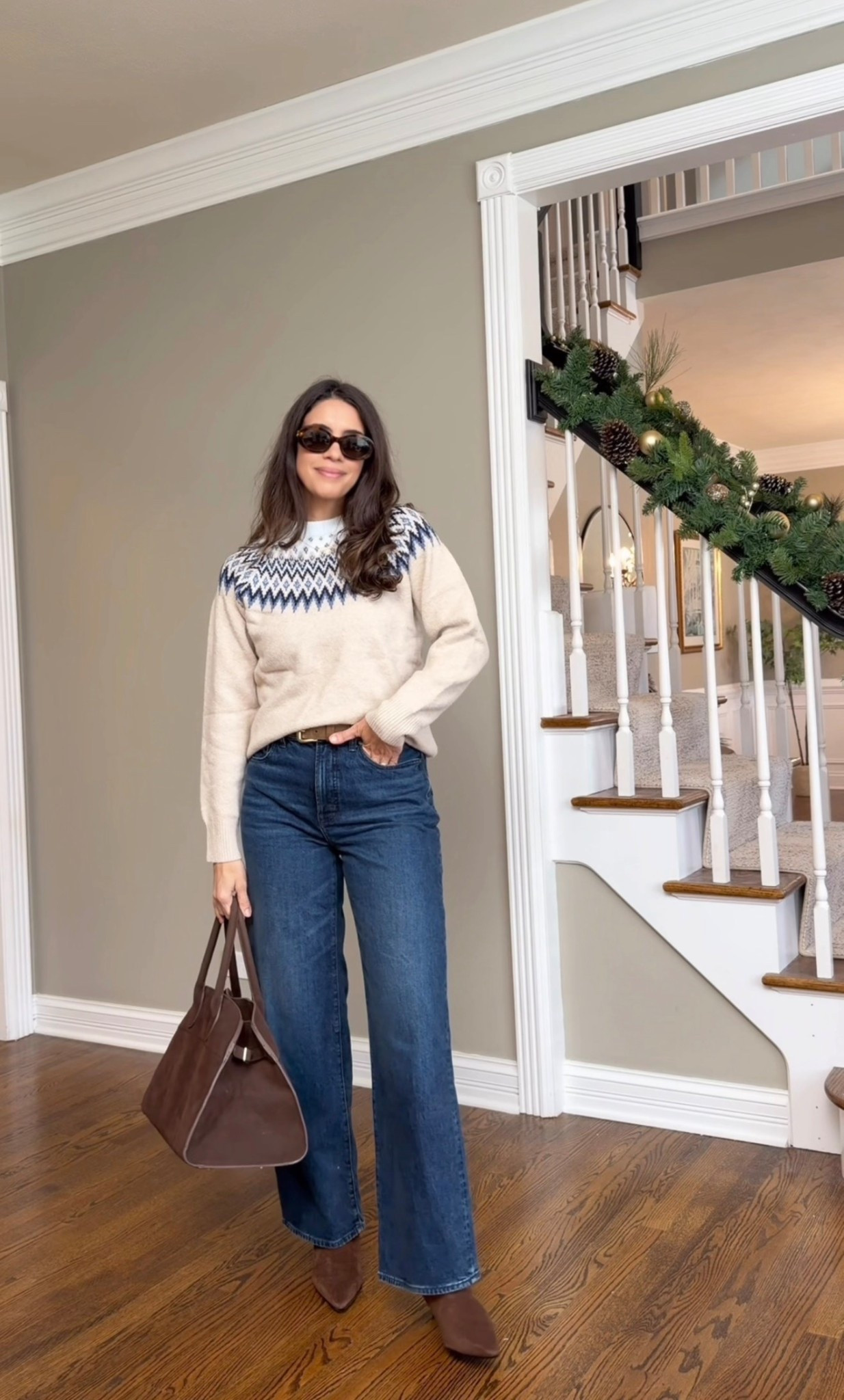 Mom approved easy outfit for the holidays Fair isle Amazon sweater Jeans and suede boots and accessories Wearing sweater Size small Jeans and boots are TTS

#LTKCyberWeek#LTKHoliday#LTKFindsUnder50

#LTKHoliday #LTKFindsUnder50 #LTKCyberWeek