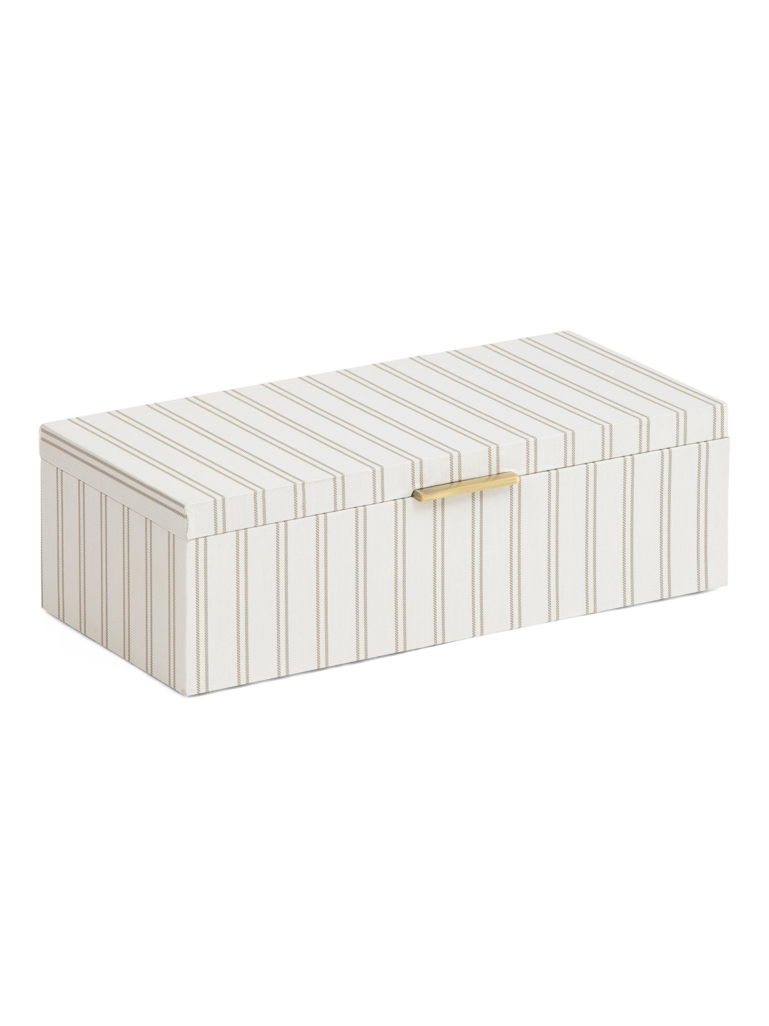 6x13x4 Striped Print Linen Wrapped Box | TJ Maxx