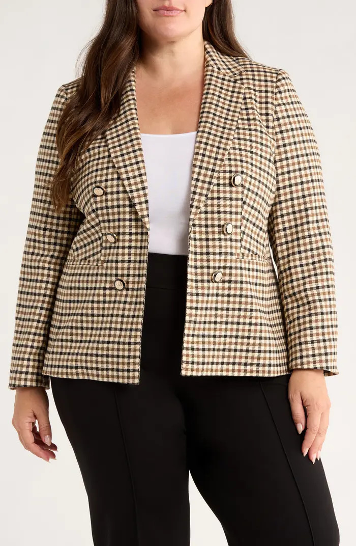 Check Faux Double Breasted Blazer | Nordstrom