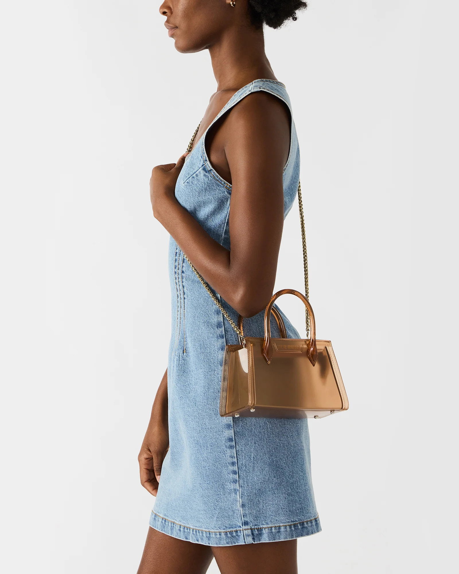 PEACH Jelly Bag Tan Mini Crossbody Top-Handle Handbag | Steve Madden (US)
