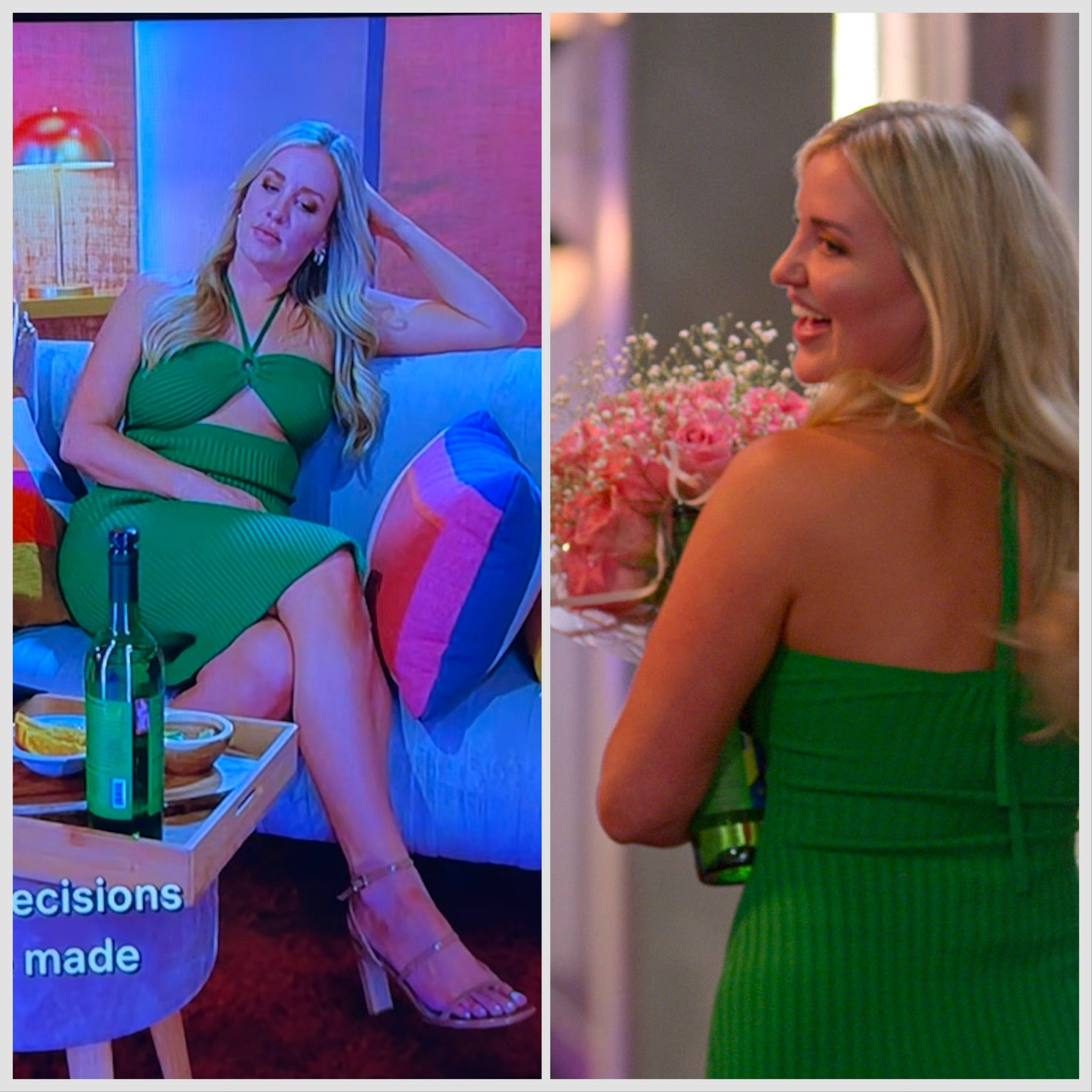 Green dress from the proposal - no longer available in green but it now comes in pink & black 😍 #loveisblindS6