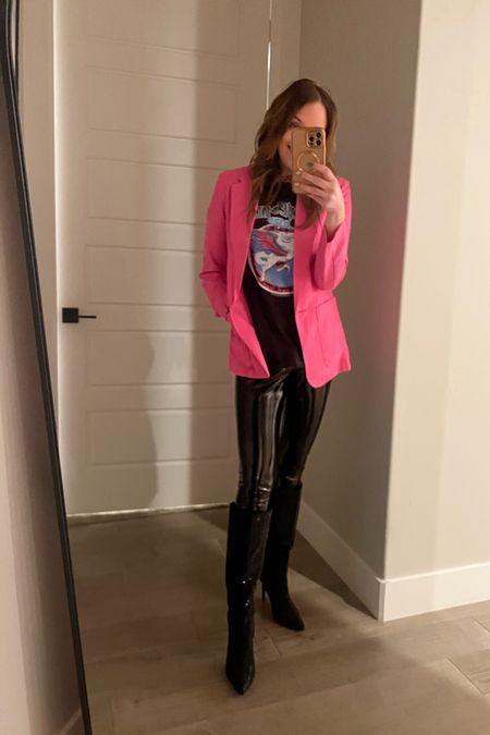 The perfect pink blazer for spring! Don’t be afraid of color or a new style- I was so nervous to wear this … 1. I’ve never worn a blazer before and 2.  It’s a bright color. But, it looked so amazing once I put it on. My husband was like wow you look fierce and I felt it too. Bonus is that it’s under $40 for a piece you can wear for work outfits, date nite or a casual look. I love it. Fits true to size. If you want to button it closed I would size up once  

#LTKFind #LTKstyletip #LTKunder50